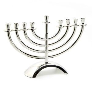 חנוכייה קלאסית מתכת כסף/זהב