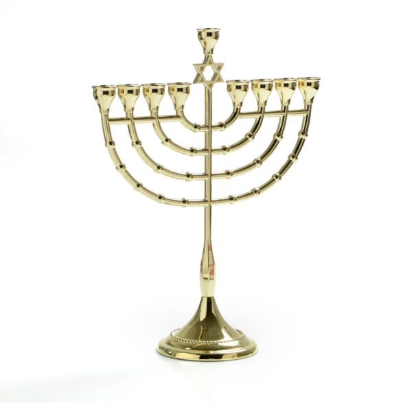חנוכייה מתכת דגם מגן דוד