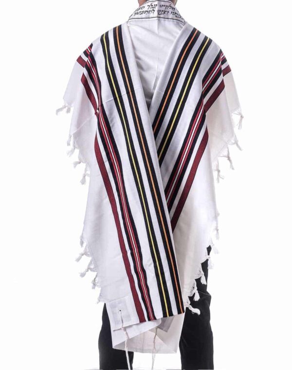טלית צמר דגם בני אור