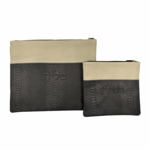 תיק טלית תפילין עור דגם אנקונדה